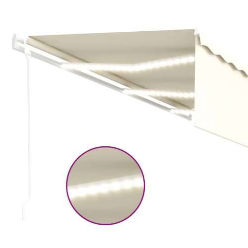 Automatska tenda s roletom i senzorom LED 6 x 3 m krem  - Krema 6 x 3 m 1 Cijena