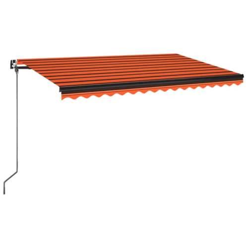 Tenda na ručno uvlačenje LED 400 x 350 cm narančasto-smeđa - Šareni 400 x 350 cm 1 Cijena