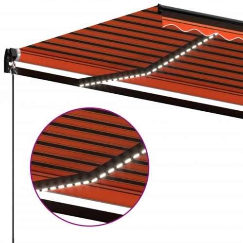 Tenda na ručno uvlačenje LED 400 x 350 cm narančasto-smeđa - Šareni 400 x 350 cm 1 Cijena