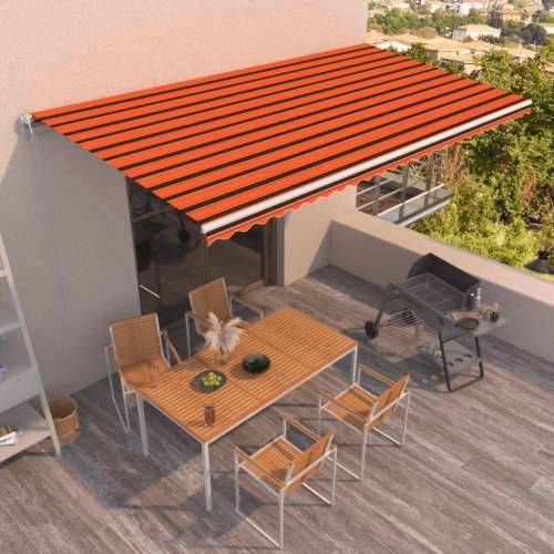 Tenda na automatsko uvlačenje 600 x 350 cm narančasto-smeđa - Šareni 600 x 350 cm 1 Cijena