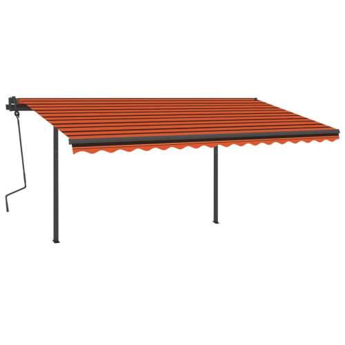 Automatska tenda na uvlačenje 4,5 x 3,5 m narančasto-smeđa Cijena