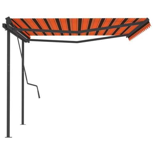 Automatska tenda na uvlačenje 4,5 x 3,5 m narančasto-smeđa Cijena