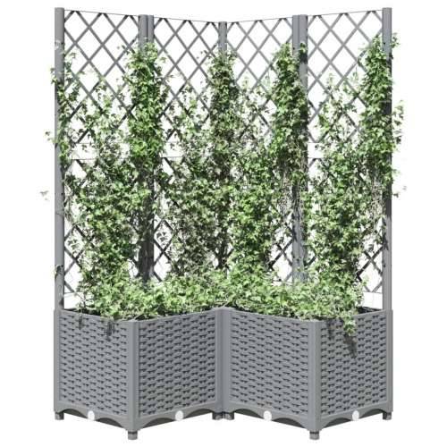 Vrtna sadilica s rešetkom svjetlosiva 80x80x136 cm PP - Svjetlosiva 80 x 80 x 136 cm 1 Cijena