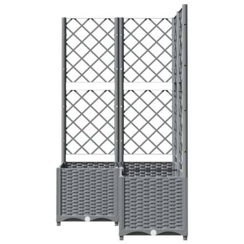 Vrtna sadilica s rešetkom svjetlosiva 80x80x136 cm PP - Svjetlosiva 80 x 80 x 136 cm 1 Cijena