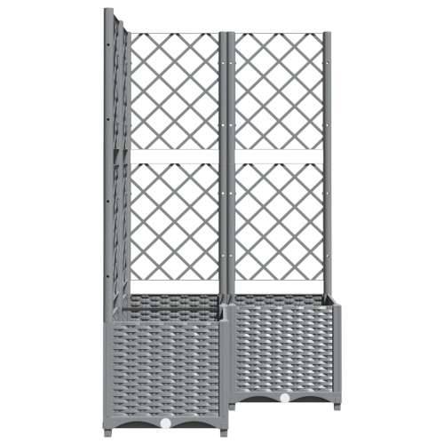 Vrtna sadilica s rešetkom svjetlosiva 80x80x136 cm PP - Svjetlosiva 80 x 80 x 136 cm 1 Cijena