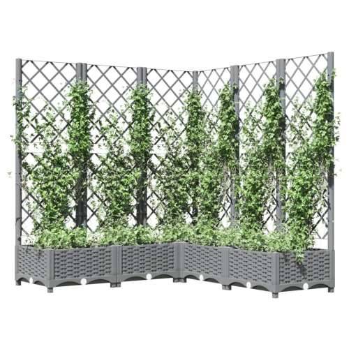 Vrtna sadilica s rešetkom svjetlosiva 120x120x121,5 cm PP - Svjetlosiva 120 x 120 x 121.5 cm 1 Cijena
