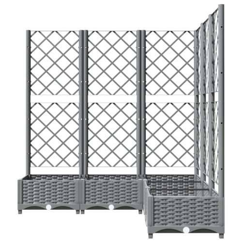 Vrtna sadilica s rešetkom svjetlosiva 120x120x121,5 cm PP - Svjetlosiva 120 x 120 x 121.5 cm 1 Cijena