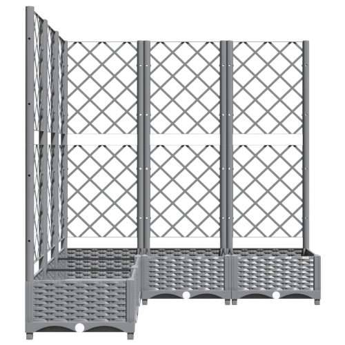 Vrtna sadilica s rešetkom svjetlosiva 120x120x121,5 cm PP - Svjetlosiva 120 x 120 x 121.5 cm 1 Cijena