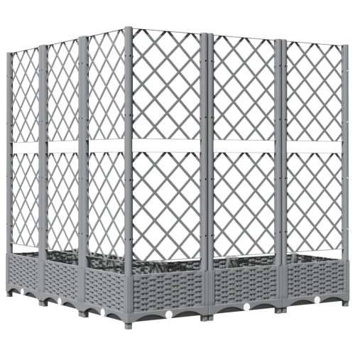 Vrtna sadilica s rešetkom svjetlosiva 120x120x121,5 cm PP - Svjetlosiva 120 x 120 x 121.5 cm 1 Cijena