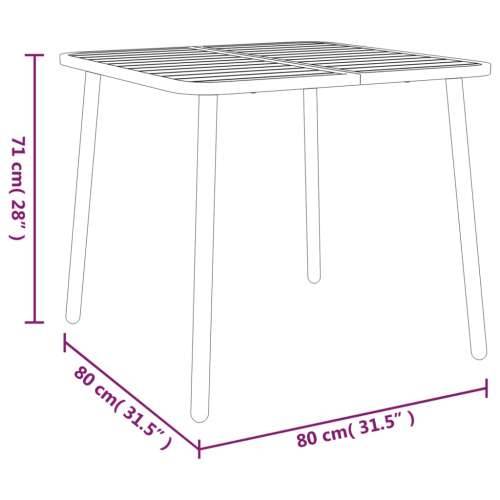 Vrtna garnitura - 5-dijelni vrtni blagovaonski set antracit čelični - Dužina stola 80 cm 4 Cijena