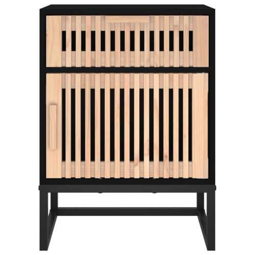 Noćni ormarići 2 kom crni 40 x 30 x 55,5 cm od drva i željeza - Crna 2 Cijena