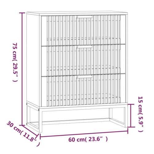 Komoda 60 x 30 x 75 cm od konstruiranog drva - Smeđa 1 Cijena