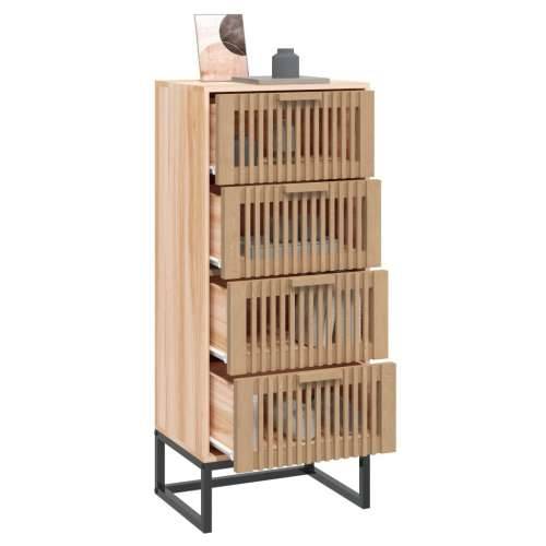 Visoka komoda 40 x 30 x 95 cm od konstruiranog drva - Smeđa 1 Cijena