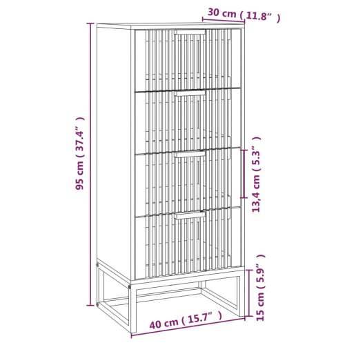 Visoka komoda 40 x 30 x 95 cm od konstruiranog drva - Smeđa 1 Cijena