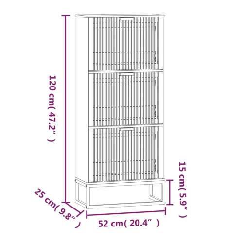 Ormarić za cipele 52 x 25 x 120 cm od konstruiranog drva - Smeđa 1 Cijena