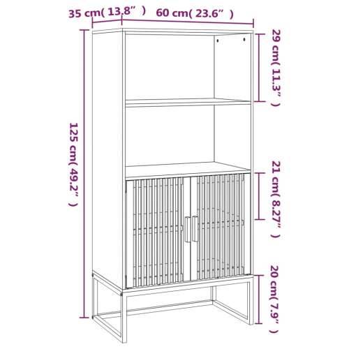 Visoka komoda 60 x 35 x 125 cm od konstruiranog drva - Smeđa 1 Cijena