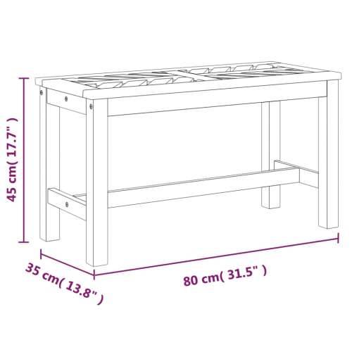 Vrtna klupa 80 cm od masivnog bagremovog drva - 80 x 35 x 45 cm 1 Cijena