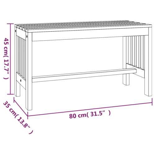 Vrtna klupa 80 cm od masivnog drva eukaliptusa - 80 x 35 x 45 cm 1 Cijena