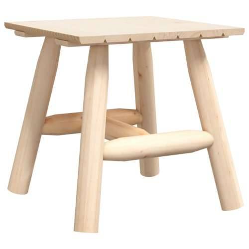 Bočni stolić 49 x 49 x 50 cm od masivnog drva smreke  - Prirodna 1 Četvrtasti stol Cijena