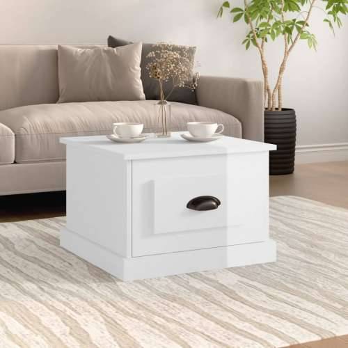Stolić za kavu sjajni bijeli 50 x 50 x 35 cm konstruirano drvo - Visoko sjajno bijela 1 Cijena