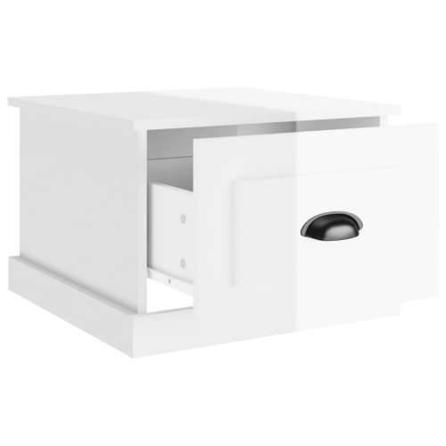 Stolić za kavu sjajni bijeli 50 x 50 x 35 cm konstruirano drvo - Visoko sjajno bijela 1 Cijena