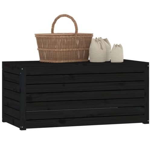 Vrtna kutija crna 101 x 50,5 x 46,5 cm od masivne borovine - Crna 101 x 50.5 x 46.5 cm Cijena