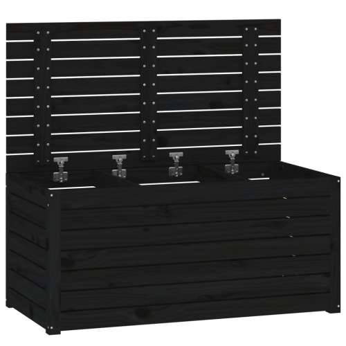 Vrtna kutija crna 101 x 50,5 x 46,5 cm od masivne borovine - Crna 101 x 50.5 x 46.5 cm Cijena