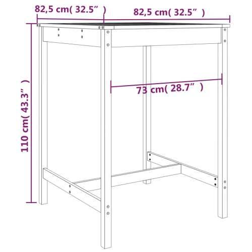 Vrtni stol bijeli 82,5 x 82,5 x 110 cm od masivne borovine - Bijela boja bora 82.5 x 82.5 x 110 cm 1 Cijena