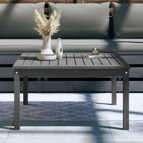 Vrtni stol sivi 82,5 x 82,5 x 45 cm od masivne borovine - Siva boja bora 82.5 x 82.5 x 45 cm 1 Cijena