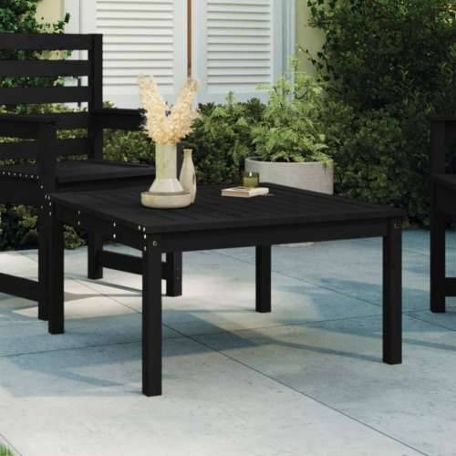 Vrtni stol crni 82,5 x 82,5 x 45 cm od masivne borovine - Crna boja bora 82.5 x 82.5 x 45 cm 1 Cijena