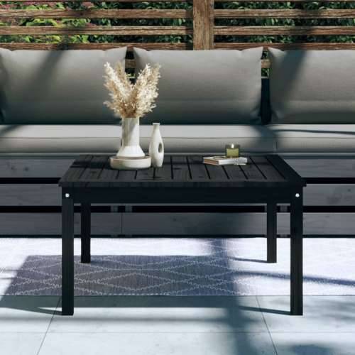Vrtni stol crni 82,5 x 82,5 x 45 cm od masivne borovine - Crna boja bora 82.5 x 82.5 x 45 cm 1 Cijena