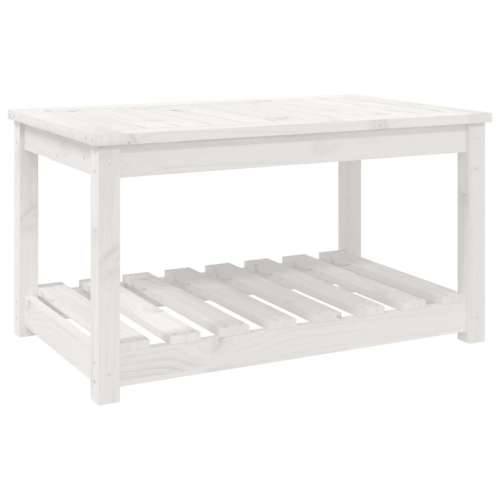 Vrtni stol bijeli 82,5 x 50,5 x 45 cm od masivne borovine - Bijela boja bora 82.5 x 50.5 x 45 cm 1 Cijena