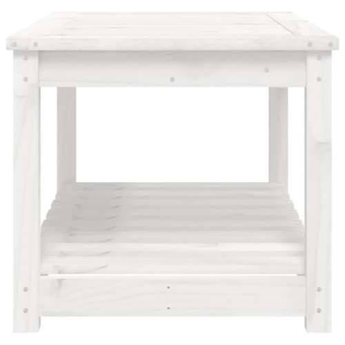 Vrtni stol bijeli 82,5 x 50,5 x 45 cm od masivne borovine - Bijela boja bora 82.5 x 50.5 x 45 cm 1 Cijena