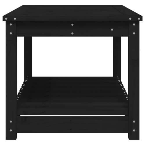 Vrtni stol crni 82,5 x 50,5 x 45 cm od masivne borovine - Crna boja bora 82.5 x 50.5 x 45 cm 1 Cijena