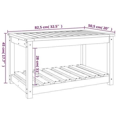 Vrtni stol crni 82,5 x 50,5 x 45 cm od masivne borovine - Crna boja bora 82.5 x 50.5 x 45 cm 1 Cijena
