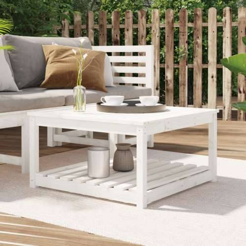 Vrtni stol bijeli 82,5 x 82,5 x 45 cm od masivne borovine - Bijela boja bora 82.5 x 82.5 x 45 cm 1 Cijena