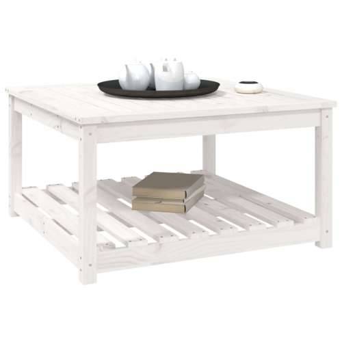 Vrtni stol bijeli 82,5 x 82,5 x 45 cm od masivne borovine - Bijela boja bora 82.5 x 82.5 x 45 cm 1 Cijena