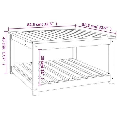 Vrtni stol sivi 82,5 x 82,5 x 45 cm od masivne borovine - Siva boja bora 82.5 x 82.5 x 45 cm 1 Cijena