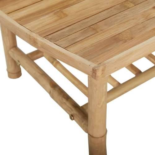5-dijelna vrtna garnitura od bambusa s krem bijelim jastucima - Krem bijela 2x chair + 2x bench + table 1 Cijena