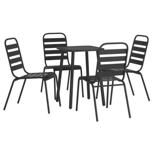 Vrtna garnitura - 5-dijelni vrtni blagovaonski set antracit čelični - Dužina stola 50 cm 4 Cijena