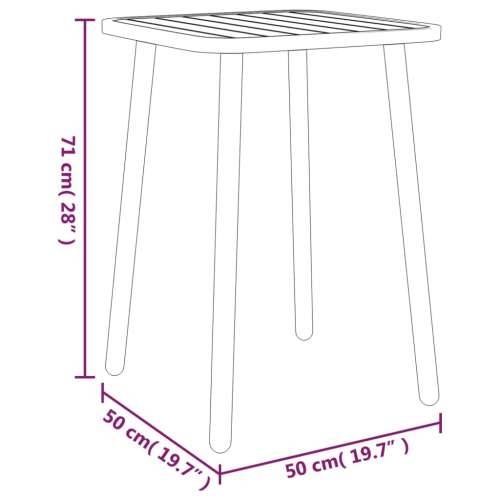 Vrtna garnitura - 5-dijelni vrtni blagovaonski set antracit čelični - Dužina stola 50 cm 4 Cijena