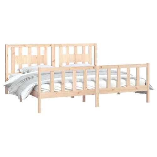 Okvir za krevet s uzglavljem masivna borovina 200 x 200 cm - Prirodna 200 x 200 cm Cijena