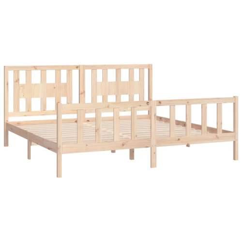 Okvir za krevet s uzglavljem masivna borovina 200 x 200 cm - Prirodna 200 x 200 cm Cijena