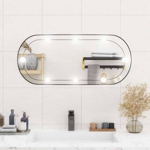 Zidno ogledalo s LED svjetlima 35x80 cm stakleno ovalno Cijena