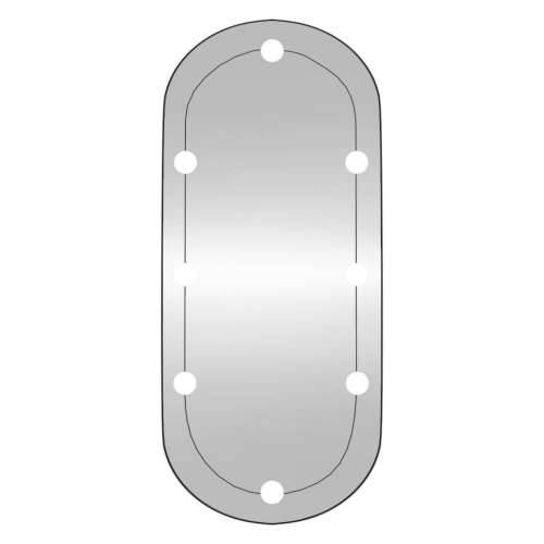 Zidno ogledalo s LED svjetlima 35x80 cm stakleno ovalno Cijena