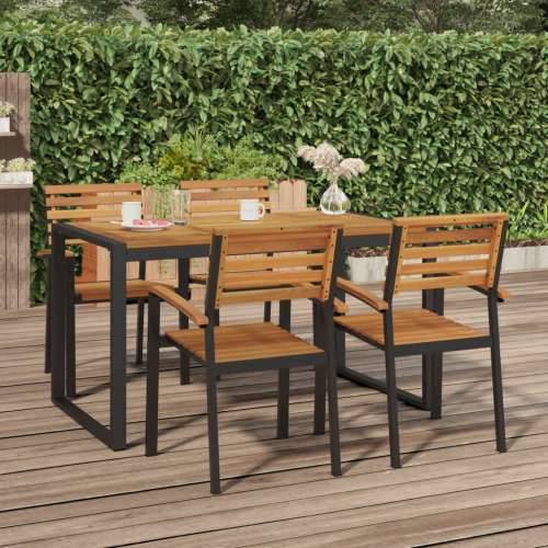 Vrtni stol s U-nogama 140 x 80 x 75 cm od masivnog drva bagrema - 140 x 80 x 75 cm 1 Cijena