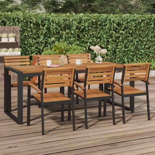 Vrtni stol s U-nogama 200 x 90 x 75 cm od masivnog drva bagrema - 200 x 90 x 75 cm 1 Cijena