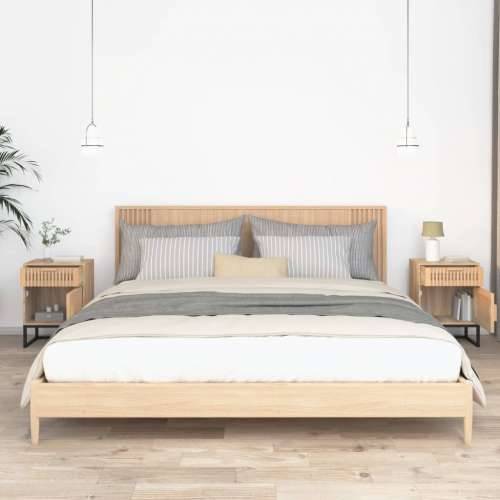 Noćni ormarići 2 kom 40 x 30 x 55,5 cm od drva i željeza - Smeđa 2 Cijena