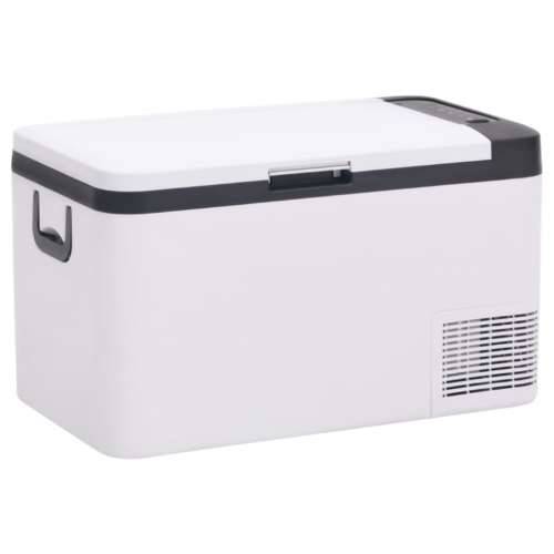Prijenosni hladnjak s ručkom crno-bijeli 25 L PP i PE Cijena