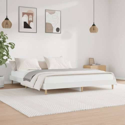 Okvir za krevet bijeli 120 x 200 cm konstruirano drvo